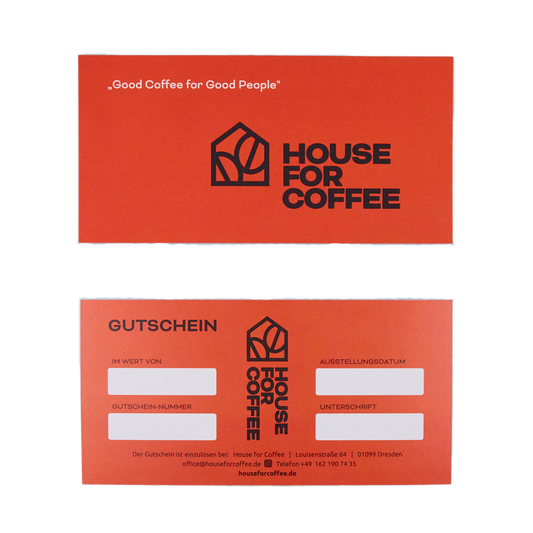 Gutscheinkarte House For Coffee Laden
